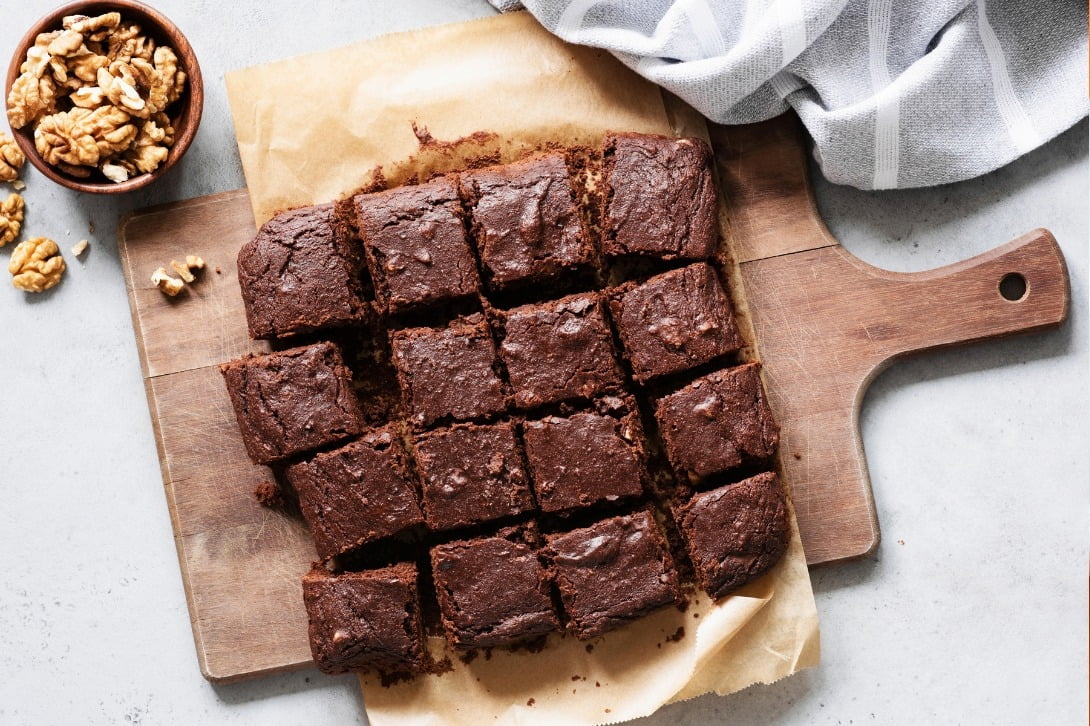 Brownie de proteína vegetal