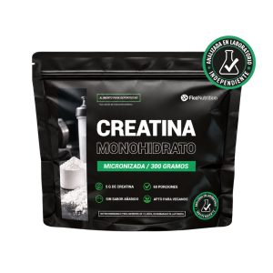 Creatina Monohidrato Micronizada 200 mesh 300 gramos (60 porciones) en polvo - FicoNutrition