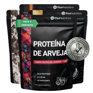Pack 4 Proteínas Vegetales de Arveja 1 Kg Sabores a elección - FicoNutrition