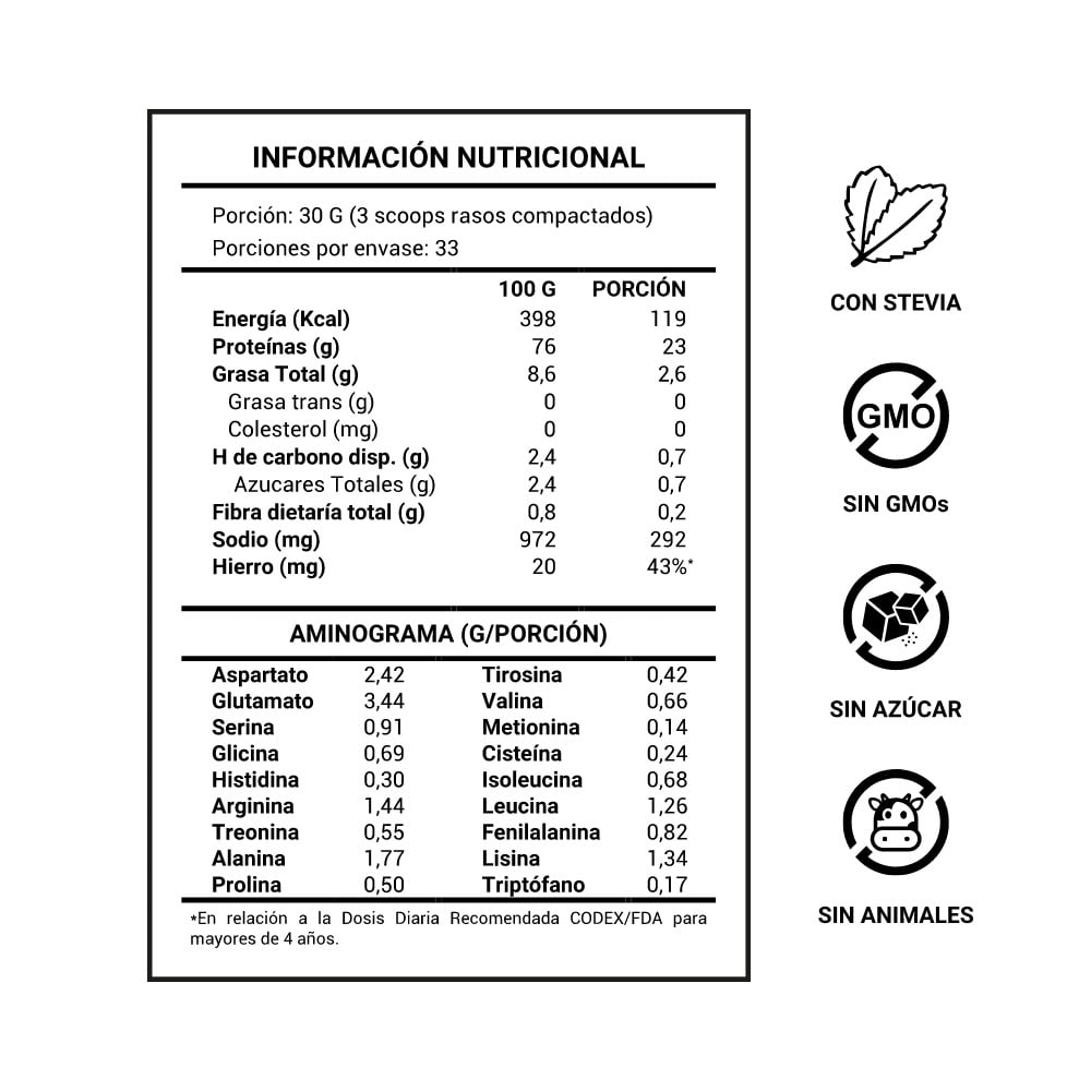 Proteína de Arveja Sabor Trufa 1 kg (33 porciones)