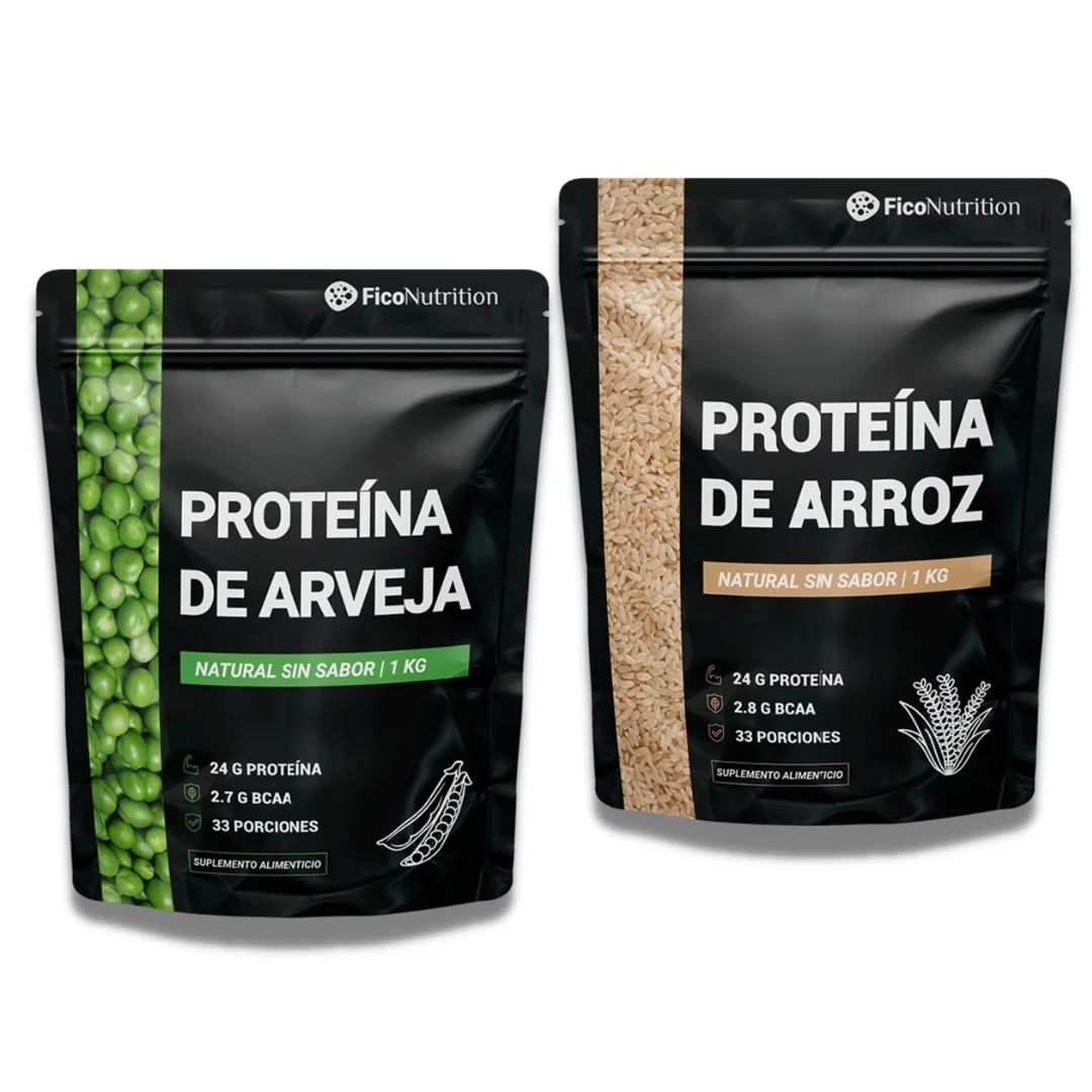 Proteínas vegetales de arveja y arroz integral FicoNutrition