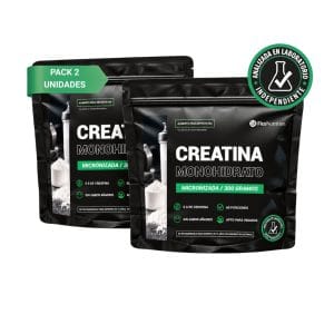 Pack 2 Unidades Creatina Monohidrato Micronizada 200 mesh en polvo (60 porciones cu) - FicoNutrition
