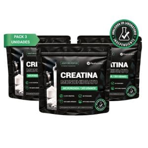 Pack 3 Unidades Creatina Monohidrato Micronizada 200 mesh en polvo (60 porciones cu) - FicoNutrition