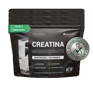 Pack 3 Unidades Creatina Monohidrato Micronizada 200 mesh en polvo (60 porciones cu) - FicoNutrition