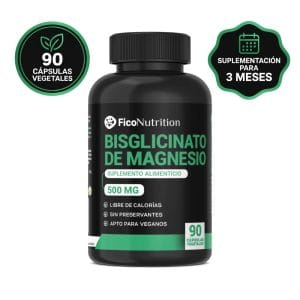 Bisglicinato de Magnesio 500 MG 90 cápsulas vegetales - FicoNutrition