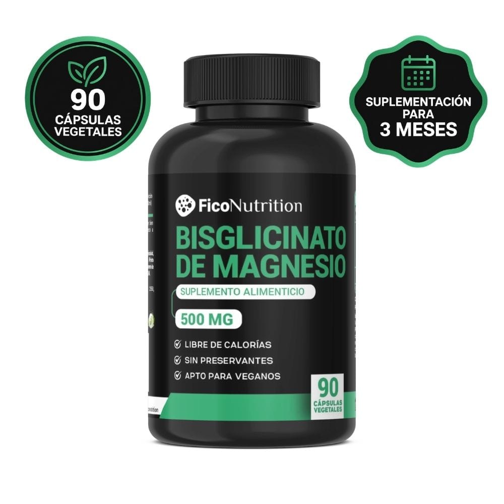 Bisglicinato de Magnesio 500 MG (90 Cápsulas Vegetales | 3 meses) – FicoNutrition