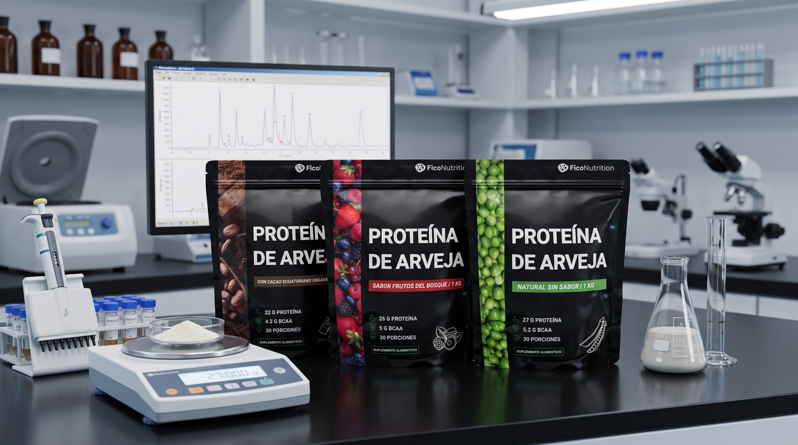 Análisis Laboratorio Proteína Vegetal de Arveja FicoNutrition