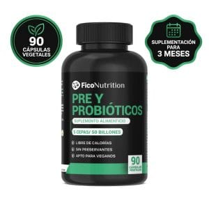Pre y Probióticos 5 cepas _ 50 billones 90 cápsulas vegetales - FicoNutrition