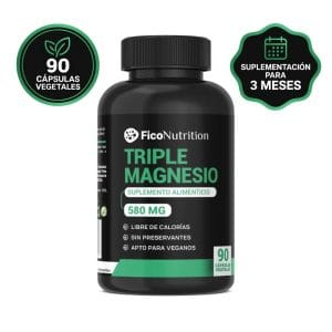 Triple Magnesio 500 MG 90 cápsulas vegetales - FicoNutrition